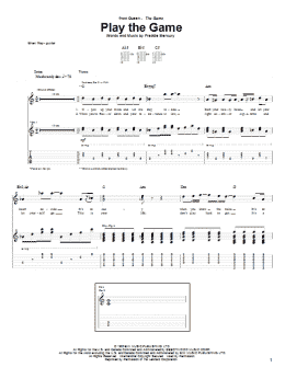 page one of Play The Game (Guitar Tab)