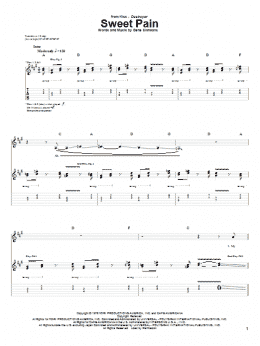 page one of Sweet Pain (Guitar Tab)