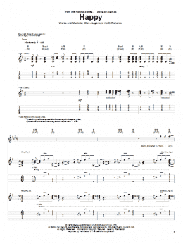 page one of Happy (Guitar Tab)