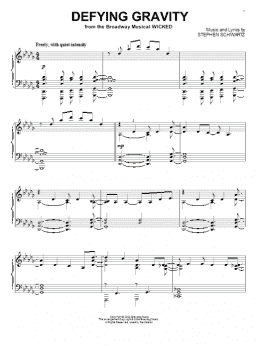 page one of Defying Gravity (from Wicked) (Piano Solo)