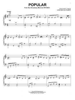 page one of Popular (from Wicked) (Piano Solo)