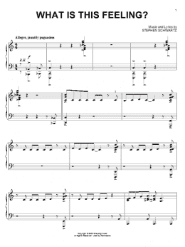 page one of What Is This Feeling? (from Wicked) (Piano Solo)