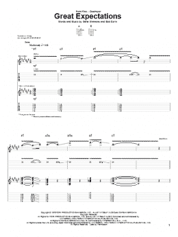 page one of Great Expectations (Guitar Tab)