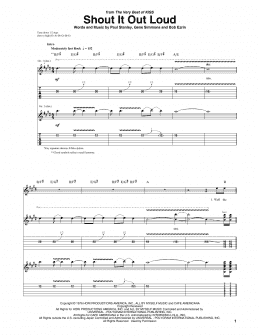 page one of Shout It Out Loud (Guitar Tab)