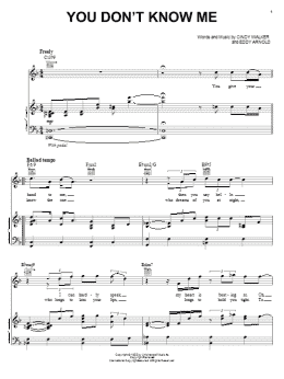 page one of You Don't Know Me (Piano, Vocal & Guitar Chords (Right-Hand Melody))