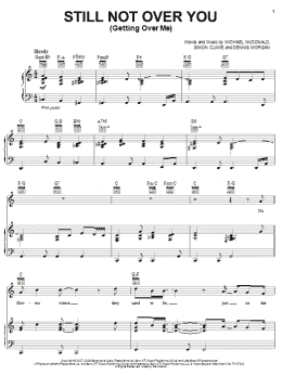page one of Still Not Over You (Getting Over Me) (Piano, Vocal & Guitar Chords (Right-Hand Melody))