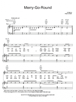 page one of Merry-Go-Round (Piano, Vocal & Guitar Chords (Right-Hand Melody))