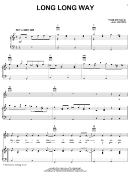 page one of Long Long Way (Piano, Vocal & Guitar Chords (Right-Hand Melody))