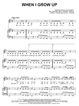 page one of When I Grow Up (Piano, Vocal & Guitar Chords (Right-Hand Melody))