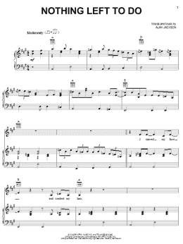 page one of Nothing Left To Do (Piano, Vocal & Guitar Chords (Right-Hand Melody))