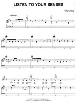 page one of Listen To Your Senses (Piano, Vocal & Guitar Chords (Right-Hand Melody))