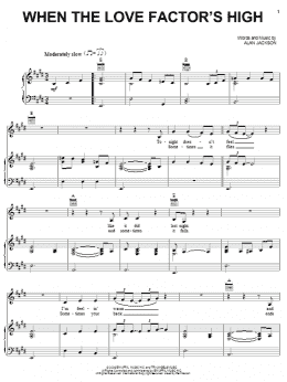 page one of When The Love Factor's High (Piano, Vocal & Guitar Chords (Right-Hand Melody))