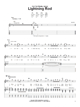 page one of Lightning Rod (Guitar Tab)