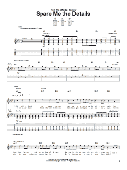 page one of Spare Me The Details (Guitar Tab)