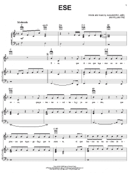 page one of Ese (Piano, Vocal & Guitar Chords (Right-Hand Melody))