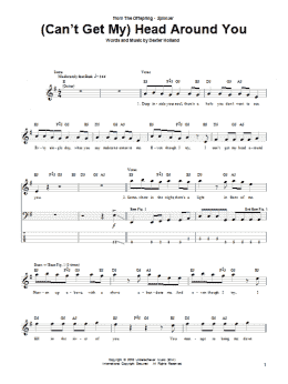 page one of (Can't Get My) Head Around You (Bass Guitar Tab)