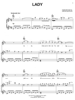 page one of Lady (Piano, Vocal & Guitar Chords (Right-Hand Melody))