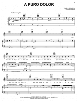 page one of A Puro Dolor (Piano, Vocal & Guitar Chords (Right-Hand Melody))