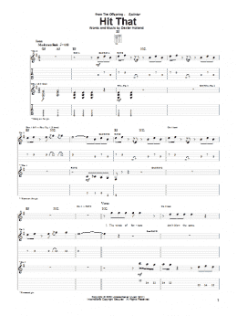page one of Hit That (Guitar Tab)