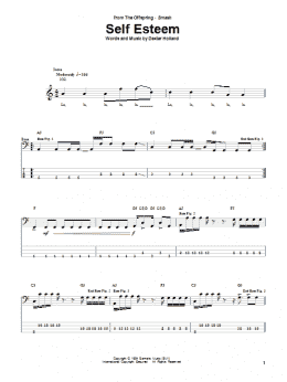 page one of Self Esteem (Bass Guitar Tab)