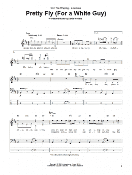 page one of Pretty Fly (For A White Guy) (Bass Guitar Tab)