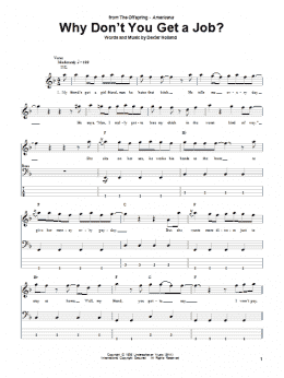 page one of Why Don't You Get A Job? (Bass Guitar Tab)