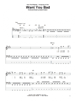 page one of Want You Bad (Bass Guitar Tab)