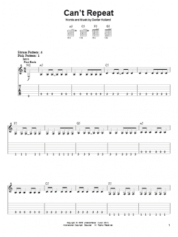 page one of Can't Repeat (Easy Guitar Tab)