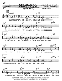 page one of Desafinado (Off Key) (Real Book – Melody, Lyrics & Chords)