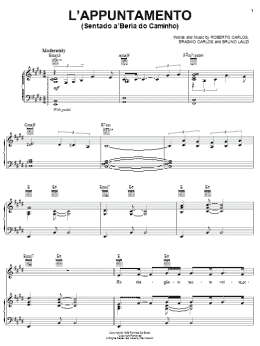 page one of L'Appuntamento (Sentado a'Beira do Caminho) (Piano, Vocal & Guitar Chords (Right-Hand Melody))