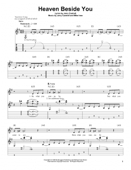 page one of Heaven Beside You (Guitar Tab (Single Guitar))
