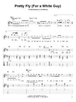 page one of Pretty Fly (For A White Guy) (Guitar Tab (Single Guitar))