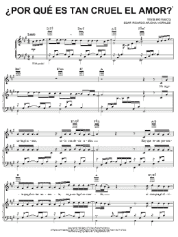 page one of Por Que Es Tan Cruel El Amor (Piano, Vocal & Guitar Chords (Right-Hand Melody))