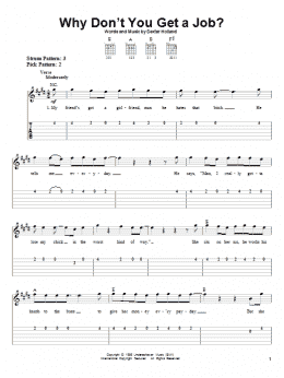 page one of Why Don't You Get A Job? (Easy Guitar Tab)