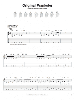 page one of Original Prankster (Easy Guitar Tab)