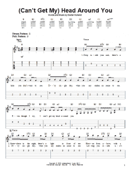 page one of (Can't Get My) Head Around You (Easy Guitar Tab)
