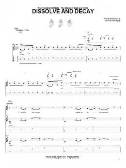 page one of Dissolve And Decay (Guitar Tab)
