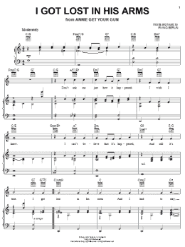 page one of I Got Lost In His Arms (Piano, Vocal & Guitar Chords (Right-Hand Melody))