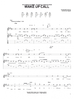 page one of Wake Up Call (Guitar Tab)