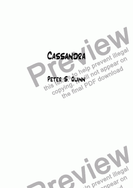 page one of Cassandra