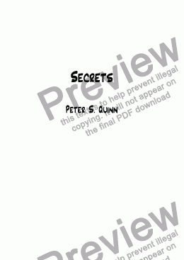 page one of Secrets