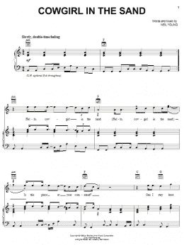 page one of Cowgirl In The Sand (Piano, Vocal & Guitar Chords (Right-Hand Melody))