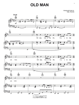 page one of Old Man (Piano, Vocal & Guitar Chords (Right-Hand Melody))