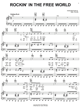 page one of Rockin' In The Free World (Piano, Vocal & Guitar Chords (Right-Hand Melody))