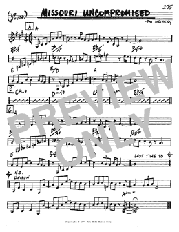 page one of Missouri Uncompromised (Real Book – Melody & Chords – C Instruments)