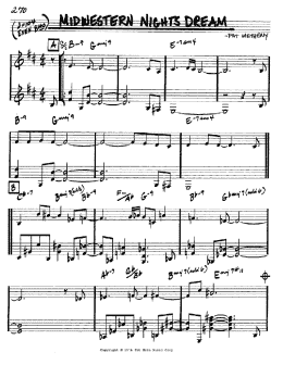 page one of Midwestern Nights Dream (Real Book – Melody & Chords – C Instruments)