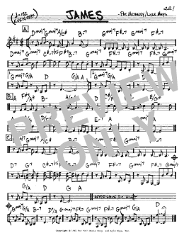 page one of James (Real Book – Melody & Chords – C Instruments)