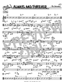page one of Always And Forever (Real Book – Melody & Chords – C Instruments)