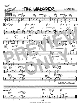 page one of The Whopper (Real Book – Melody & Chords – C Instruments)