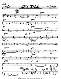 page one of Lone Jack (Real Book – Melody & Chords – C Instruments)